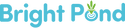 Logo of Bright Pond in blue text with a small green pond reed motif coming out of the 'o' in "Pond".