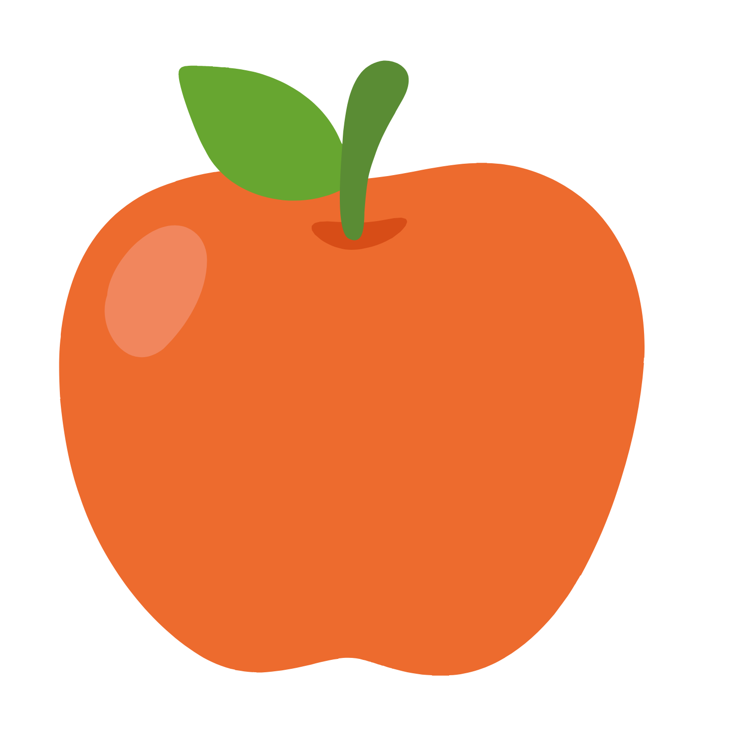 illustrated icon of a red apple